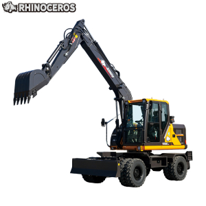 escavatore con ruote